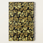 Mit Monogramm metallisches Damasketmuster Planer (Rückseite)