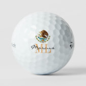 Mit Monogramm mexikanische Flagge & Mexiko Golf Ba Golfball (Vorderseite)