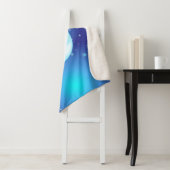 Mit Monogramm Minimalismus Hintergrund der blauen Sherpadecke (Beispiel)