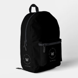 Mit Monogramm Minimalistin Bedruckter Rucksack