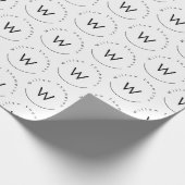 Mit Monogramm Minimalistin Geschenkpapier (Ecke)