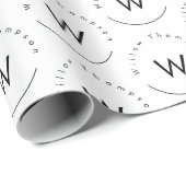 Mit Monogramm Minimalistin Geschenkpapier (Rolleneckpunkt)