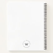 Mit Monogramm Minimalistin Notizblock (Rückseite)