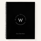 Mit Monogramm Minimalistin Notizblock (Vorderseite)