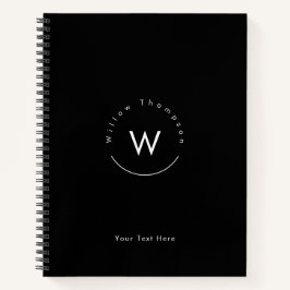 Mit Monogramm Minimalistin Notizblock