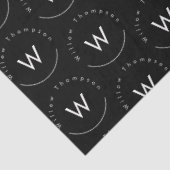 Mit Monogramm Minimalistin Seidenpapier (Ausschnitt)