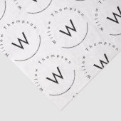 Mit Monogramm Minimalistin Seidenpapier (Ausschnitt)