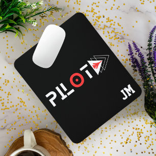 Mit Monogramm, Minimalistisch, kundenspezifisch, F Mousepad