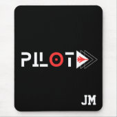 Mit Monogramm, Minimalistisch, kundenspezifisch, F Mousepad (Vorne)