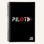 Mit Monogramm, Minimalistisch, kundenspezifisch, F Notizblock (Vorderseite)