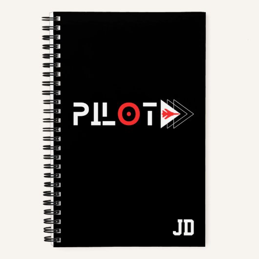 Mit Monogramm, Minimalistisch, kundenspezifisch, F Notizblock (Vorderseite)