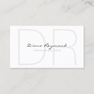 mit Monogramm, minimalistisch, modern und elegant  Visitenkarte