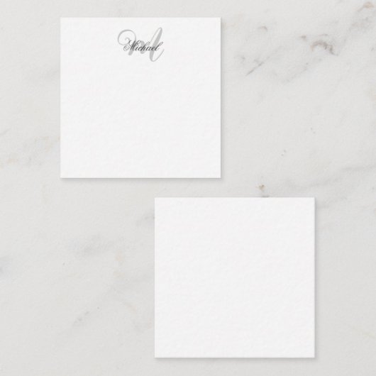 Mit Monogramm Minimalistische Schlicht Moderne Begleitkarte (Vorne/Hinten)