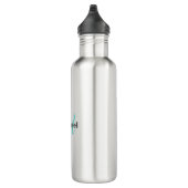 Mit Monogramm Minimalistische Schlicht Moderne Edelstahlflasche (Rechts)