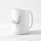 Mit Monogramm Minimalistische Schlicht Moderne Kaffeetasse (VorderseiteRechts)