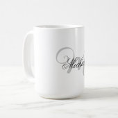 Mit Monogramm Minimalistische Schlicht Moderne Kaffeetasse (Vorderseite Links)