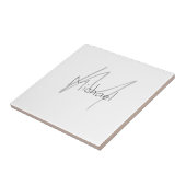Mit Monogramm Minimalistischer Schlichter Name Fliese (Seite)