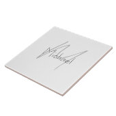 Mit Monogramm Minimalistischer Schlichter Name Fliese (Seite)