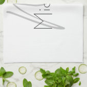 Mit Monogramm Minimalistischer Schlichter Name Geschirrtuch (Gefaltet)