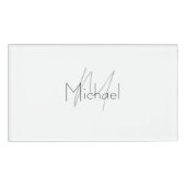 Mit Monogramm Minimalistischer Schlichter Name Namenschild (Vorderseite)