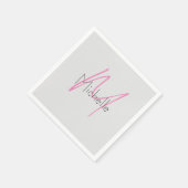 Mit Monogramm Minimalistischer Schlichter Name Serviette (Ecke)