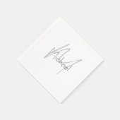 Mit Monogramm Minimalistischer Schlichter Name Serviette (Ecke)