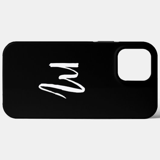 Mit Monogramm-minimalistisches Erstschwarz Case-Mate iPhone Hülle (Rückseite (Horizontal))