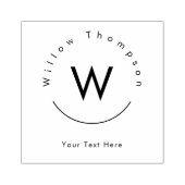 Mit Monogramm Minimalistisches Modern-Logo Gummistempel (Prägung)