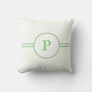 Mit Monogramm-Minze-Green-Leaf-Muster Kissen