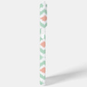 Mit Monogramm Minze Koralle Diamond Ikat Muster Case-Mate iPhone Hülle (Rückseite / Rechts)