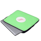 Mit Monogramm Minze Laptopschutzhülle (Vorne Knopf)