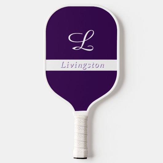 Mit Monogramm mit Name Pickleball Paddle (Rückseite)