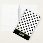 mit Monogramm mit Schwarz-Weiß-Polka-Dot Planer (Anzeige)