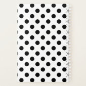 mit Monogramm mit Schwarz-Weiß-Polka-Dot Planer (Rückseite)