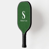Mit Monogramm mit Spielernamen Modern Green Custom Pickleball Schläger (Links)