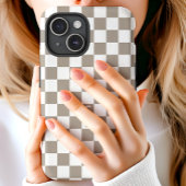 Mit Monogramm Mocha- und Weißkarton-Muster Case-Mate iPhone Hülle