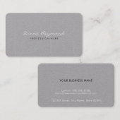 mit Monogramm, modern, elegant und grau pro Premiu Visitenkarte (Vorne/Hinten)