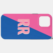 Mit Monogramm-modern-farbig Case-Mate iPhone Hülle (Rückseite (Horizontal))