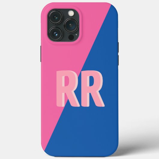 Mit Monogramm-modern-farbig Case-Mate iPhone Hülle (Rückseite)