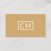 Mit Monogramm-modern-minimaler Senfgelb Visitenkarte (Vorderseite)