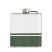 Mit Monogramm Modern Script Evergreen Flachmann (Rückseite)