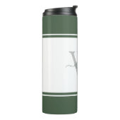 Mit Monogramm Modern Script Evergreen Thermosbecher (Nach links gedreht)