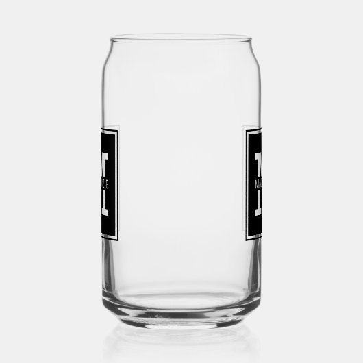 Mit Monogramm modern und Minimalistisch Personalis Dosenglas (Links)