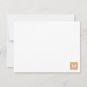 Mit Monogramm moderne Dijon-Gelbe Mitteilungskarte (Vorderseite)