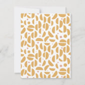 Mit Monogramm moderne Dijon-Gelbe Mitteilungskarte (Rückseite)