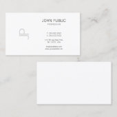 Mit Monogramm Moderne Elegante Beruflich Schlicht Visitenkarte (Vorne/Hinten)