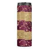 Mit Monogramm moderne Glitzer Thermosbecher (Rückseite)