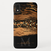 Mit Monogramm moderne Kupferskripte Case-Mate iPhone Hülle (Rückseite)