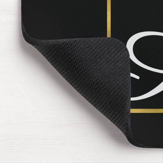 Mit Monogramm moderne Mouse Pad mit Goldfolie Mousepad (Ecke)