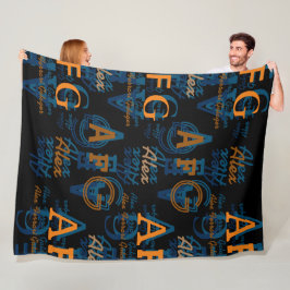 Mit Monogramm moderne Sammlung von Initialen und N Fleecedecke